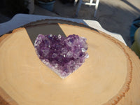 Amethyst Crystal Cluster Heart Geode, Amethyst Heart Crystal, Heart Crystal Amethyst, Crystal Heart Geode