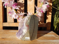 Amethyst Crystal Cluster Display Cut Base, Crystal Amethyst Cluster, Cluster Amethyst Crystal Display
