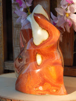 Polychrome Jasper Crystal Polished Flame, Polychrome Free Form Crystal Flame, Polychrome Jasper Flame Display, Polychrome Flame Free Form