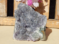 Amethyst Crystal Cluster Display Cut Base, Crystal Amethyst Cluster, Cluster Amethyst Crystal Display