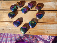 Aura Quartz Crystal Heart, Rainbow Aura Quartz Crystal Heart, Titanium Quartz Crystal Heart, Rainbow Quartz Heart, Aura Heart Quartz, Heart