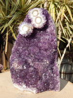 Amethyst Crystal Cluster Display Cut Base, Crystal Amethyst Cluster, Cluster Amethyst Crystal Display