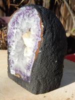 Amethyst Crystal Cluster Geode, Crystal Amethyst Cluster Geode Display, Geode Amethyst Crystal Cluster
