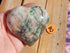 RARE**Chrysocolla Quartz Crystal Heart Polished Heart Stone Puffy Heart, Quartz Chrysocolla Crystal Heart, Crystal Heart, Chrysocolla Quartz