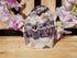 Chevron Amethyst Crystal Carved Free Form, Amethyst Chevron Crystal Polished Free Form, Chevron Amethyst Free Form, Free Form Amethyst