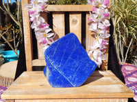 Lapis Lazuli Polished Freeform Stone Slab, Polished Lapis Lazuli Stone Free Form, Lapis Lazuli Free Form Stone, Polished Lapis Lazuli Form