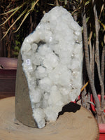 Zeolite Crystal Cluster Cut Base, Crystal Zeolite Cut Base, Zeolite Cluster, Raw Natural Zeolite Crystal Cut Base