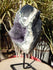Amethyst Crystal Cluster Display with Stand, Crystal Amethyst Display Cluster, Cluster Amethyst Crystal Display, Amethyst Crystal