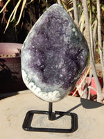 Amethyst Crystal Cluster Display with Stand, Crystal Amethyst Display Cluster, Cluster Amethyst Crystal Display, Amethyst Crystal