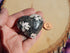 Black Jade Crystal Heart Polished Heart Stone Puffy Heart, Black Jade Crystal Heart, Crystal Black Jade Heart, Black Jade Stone Heart