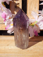 Amethyst Smoky Quartz Phantom Crystal Point, Amethyst Smoky Quartz Crystal, Amethyst Point Crystal, Phantom Amethyst Smoky Quartz Tower