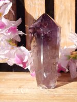 Amethyst Smoky Quartz Phantom Crystal Point, Amethyst Smoky Quartz Crystal, Amethyst Point Crystal, Phantom Amethyst Smoky Quartz Tower