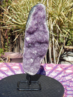 Amethyst Crystal Cluster Display with Stand, Crystal Amethyst Display Cluster, Cluster Amethyst Crystal Display, Amethyst Crystal