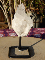 Clear Crystal Quartz Point Cluster on stand, Crystal Point Cluster, Quartz Crystal Point, Clear Quartz Crystal Point Cluster, Crystal Quartz