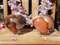 Polychrome Jasper Crystal Polished Heart, Polychrome Free Form Crystal Heart, Polychrome Jasper Heart Display, Polychrome Heart Free Form