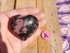 Rhodonite Crystal Heart Polished Heart Stone Puffy Heart, Rhodonite Crystal Heart, Crystal Rhodonite Heart, Rhodonite Stone Heart