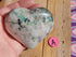 RARE**Chrysocolla Quartz Crystal Heart Polished Heart Stone Puffy Heart, Quartz Chrysocolla Crystal Heart, Crystal Heart, Chrysocolla Quartz