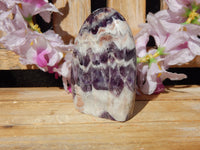 Chevron Amethyst Crystal Carved Free Form, Amethyst Chevron Crystal Polished Free Form, Chevron Amethyst Free Form, Free Form Amethyst