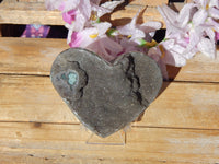 Rare** Gray Amethyst Crystal Cluster Heart Druzy Geode, Amethyst Heart Crystal, Heart Druzy Crystal Amethyst, Crystal Druzy Heart Geode