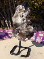 Smoky Quartz Cluster on Stand, Smoky Quartz Point Cluster, Crystal Smoky Quartz Cluster Point, Cluster Smoky Quartz Point Crystal