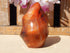 Carnelian Crystal Polished Free Form Flame, Crystal Carnelian Polished Stone Flame, Polished Carnelian Crystal Flame Free Form