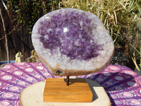 Amethyst Crystal Cluster Display with Stand, Crystal Amethyst Display Cluster, Cluster Amethyst Crystal Display, Amethyst Crystal
