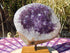 Amethyst Crystal Cluster Display with Stand, Crystal Amethyst Display Cluster, Cluster Amethyst Crystal Display, Amethyst Crystal