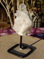 Clear Crystal Quartz Point Cluster on stand, Crystal Point Cluster, Quartz Crystal Point, Clear Quartz Crystal Point Cluster, Crystal Quartz