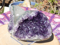 Amethyst Crystal Cluster Display Cut Base, Crystal Amethyst Cluster, Cluster Amethyst Crystal Display, Crystal Cluster Amethyst Display