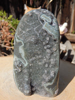 RARE** Black Amethyst Crystal Cut Base, Black Amethyst Crystal Display *RARE*, Crystal Cluster Black Amethyst cut base