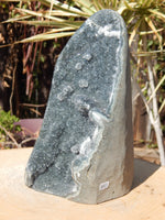 RARE** Black Amethyst Crystal Cut Base, Black Amethyst Crystal Display *RARE*, Crystal Cluster Black Amethyst cut base