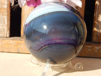 Purple Agate Crystal Stone Sphere 3&quot;, Crystal Agate Sphere, Purple Agate Stone Sphere, Agate Stone Sphere, Agate Crystal Sphere