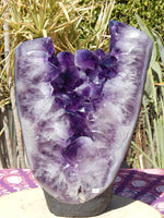 Amethyst Crystal Cluster Display Cut Base, Crystal Amethyst Cluster, Cluster Amethyst Crystal Display, Crystal Cluster Amethyst Display